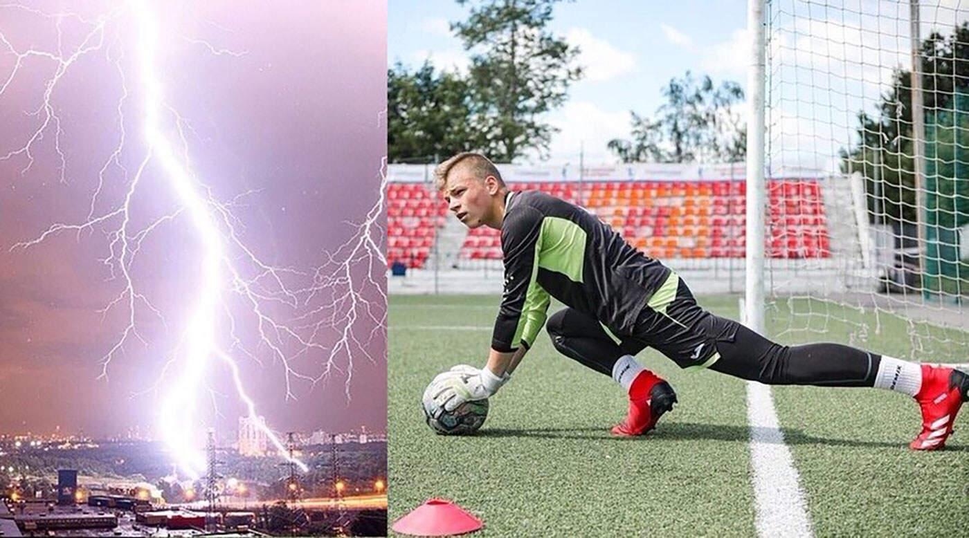 صاعقة رعدية تقتل لاعب